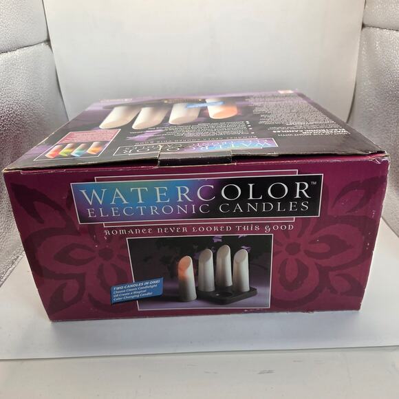 Watercolor Electronic Candles 4-Piece Set Color-Changing LED No Flame - Picture 5 of 8